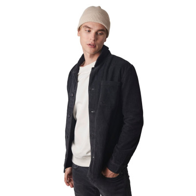 Ribbed beanie with turn-up